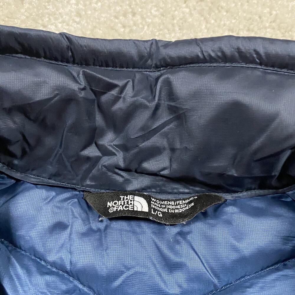 The North Face Vest Womens L Blue Down Puffer 550 Insulated Outdoor Gorpcore - Picture 3 of 9